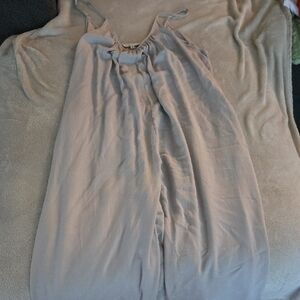 Elegant Beige Sleeveless Dress